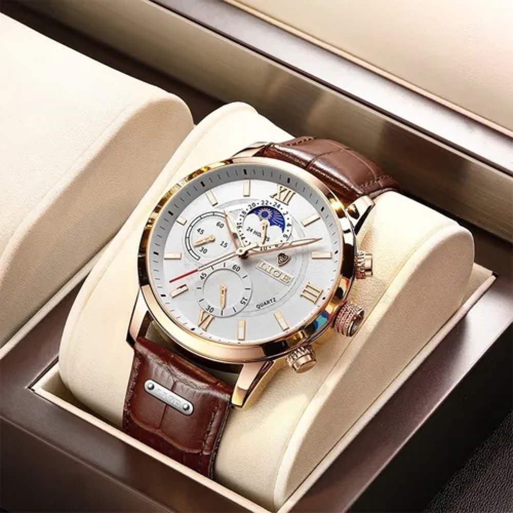 Reloj Pulsera Lige Analógico Impermeable De Cuarzo P/hombre
