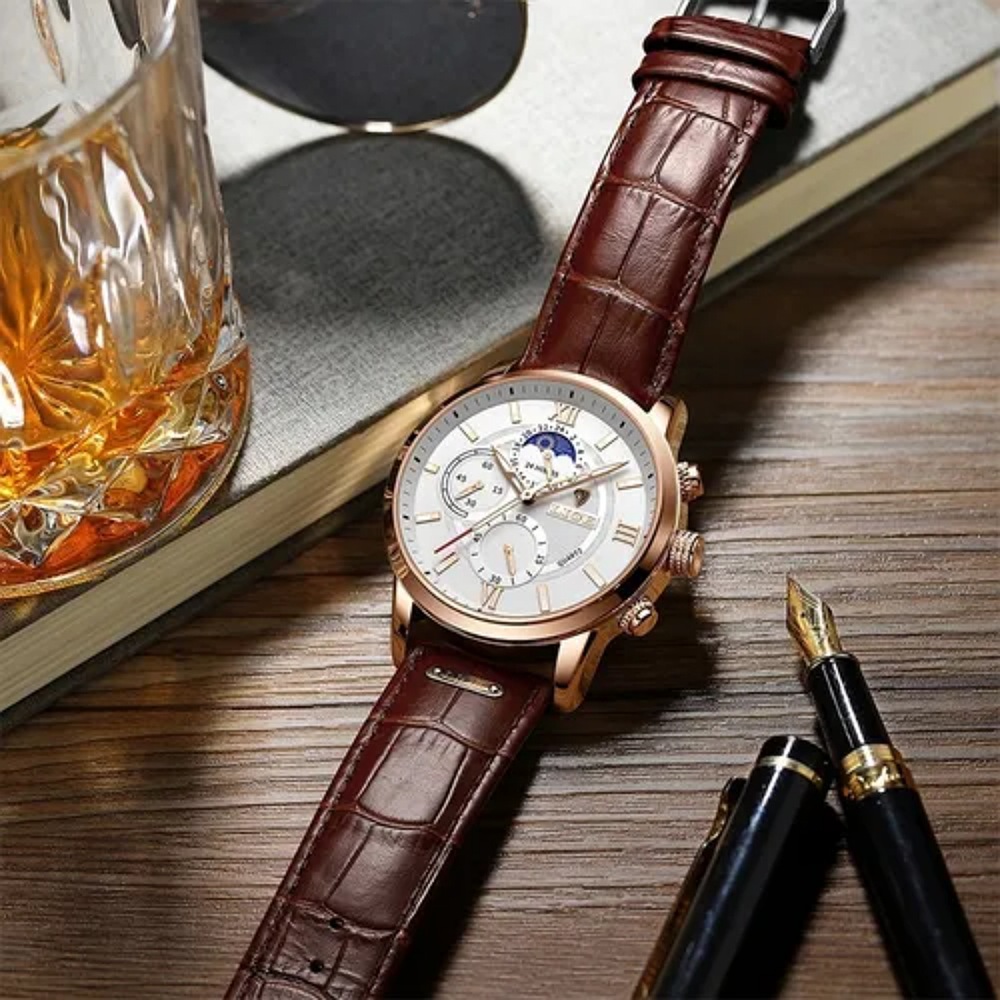 Reloj Pulsera Lige Analógico Impermeable De Cuarzo P/hombre