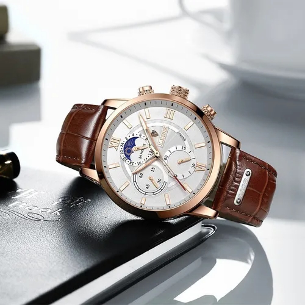 Reloj Pulsera Lige Analógico Impermeable De Cuarzo P/hombre