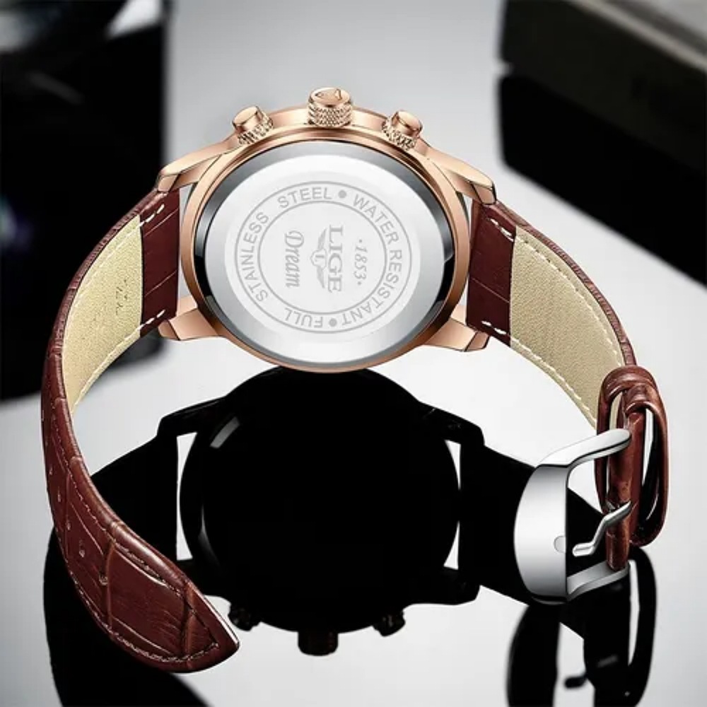 Reloj Pulsera Lige Analógico Impermeable De Cuarzo P/hombre