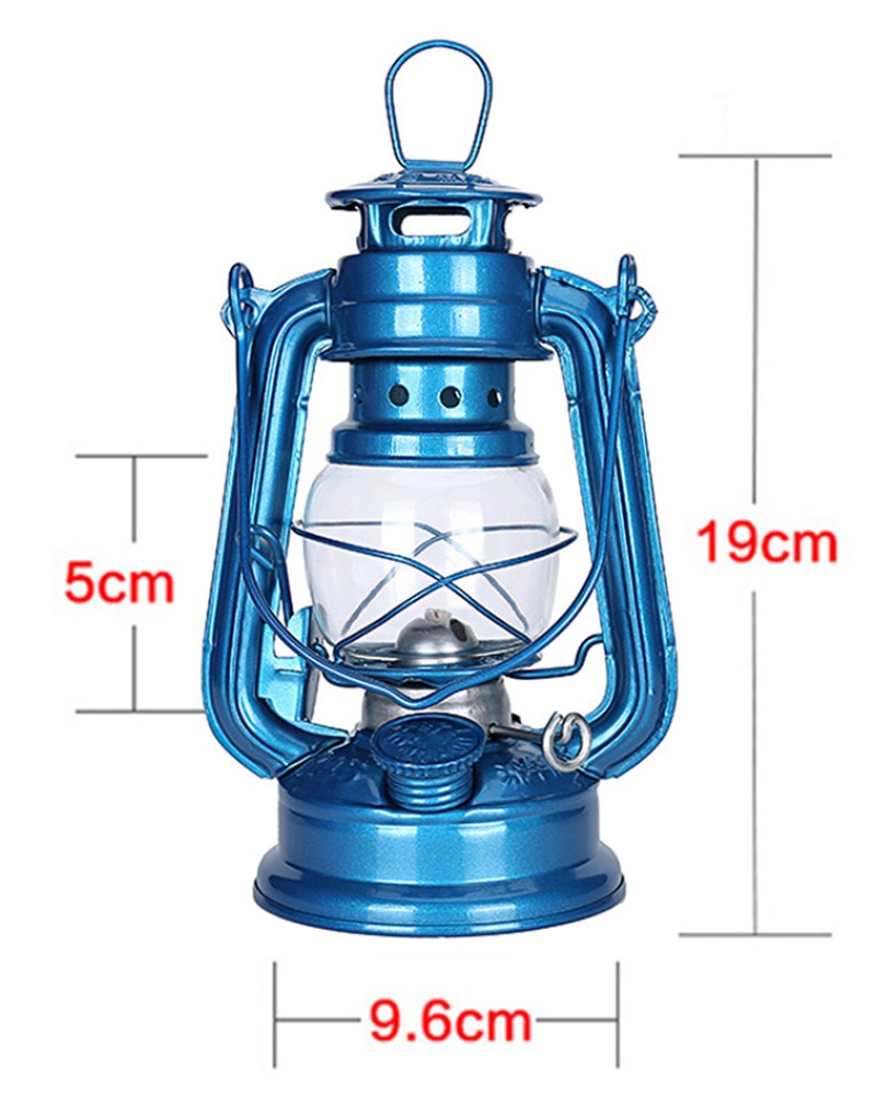 Lámpara Linterna de Petróleo o Parafina Altura 19cm   Azul