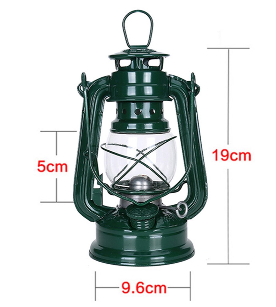 Lámpara Linterna de Petróleo o Parafina Altura 19cm   Verde