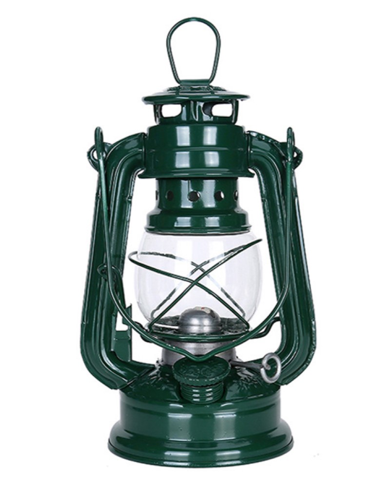Lámpara Linterna de Petróleo o Parafina Altura 19cm   Verde