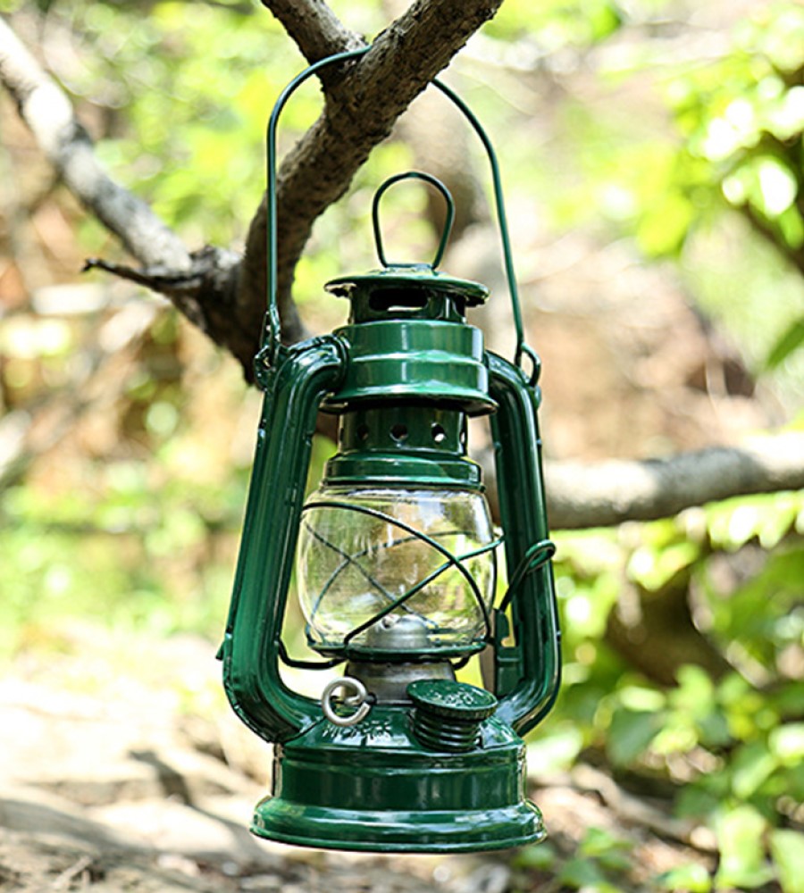 Lámpara Linterna de Petróleo o Parafina Altura 19cm   Verde