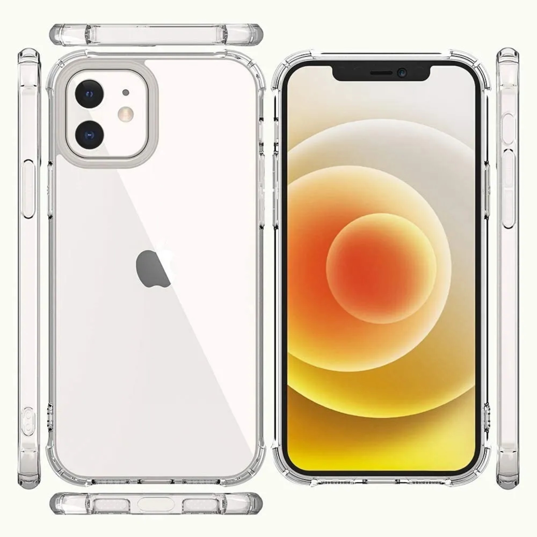 Funda Case para iPhone 12 12 Pro Protector Transparente