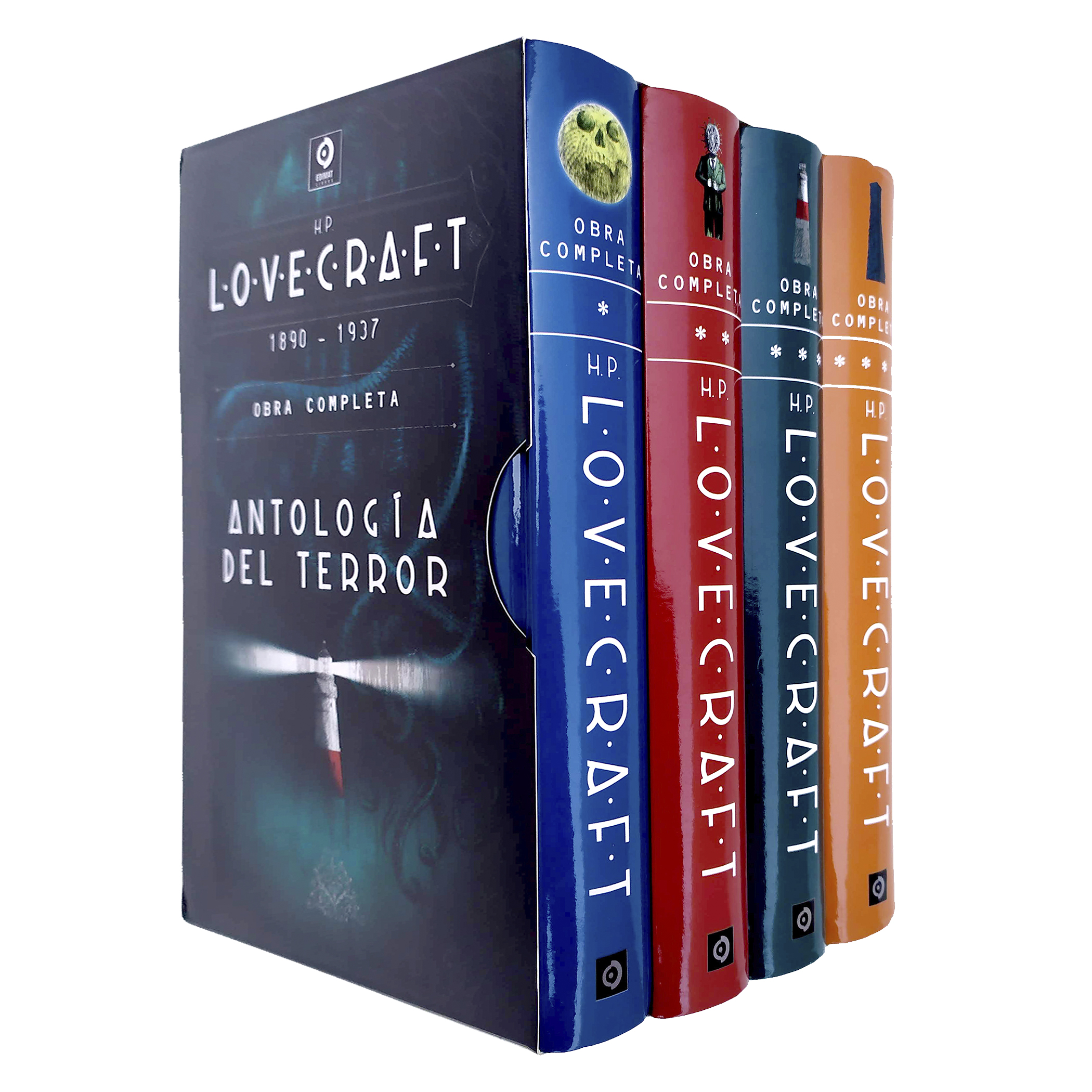 HP Lovecraft Obras Completas, 4 Libros Pasta Dura
