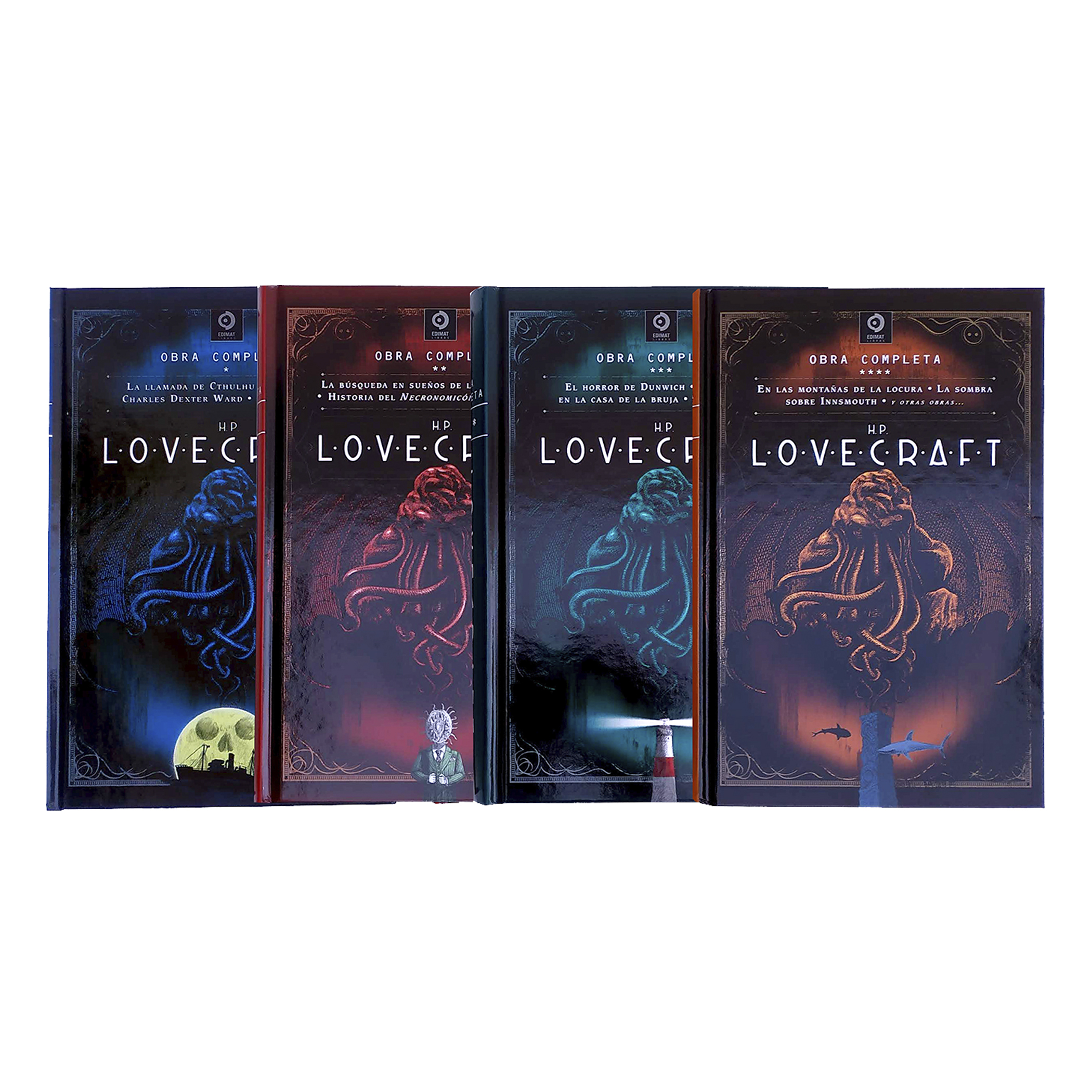 HP Lovecraft Obras Completas, 4 Libros Pasta Dura  