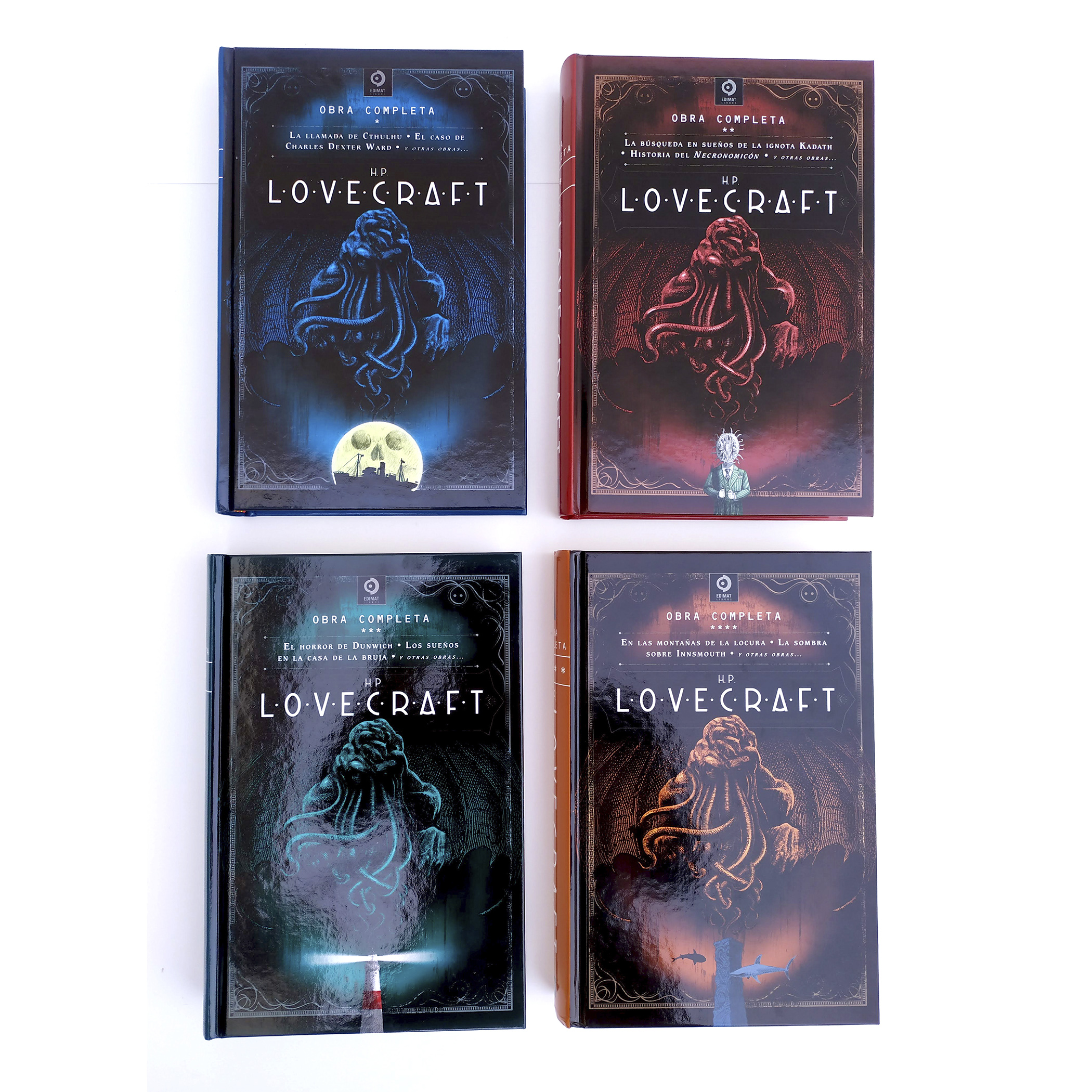 HP Lovecraft Obras Completas, 4 Libros Pasta Dura  