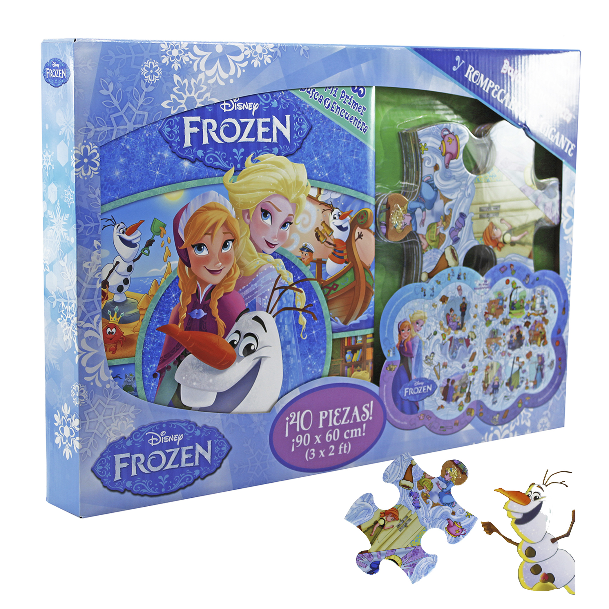 Frozen, Estuche con Rompecabezas Gigante, Busca y Encuentra