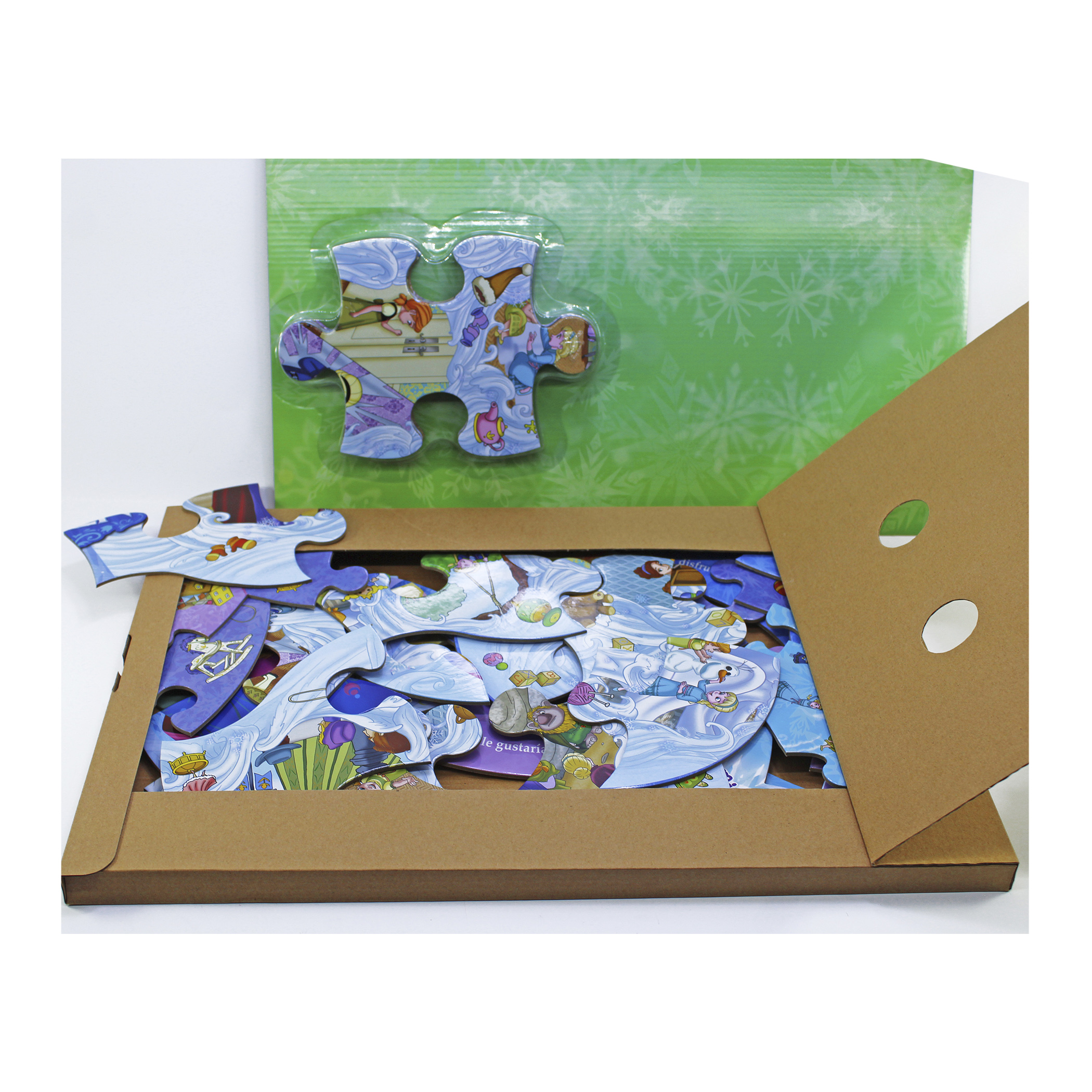 Frozen, Estuche con Rompecabezas Gigante, Busca y Encuentra