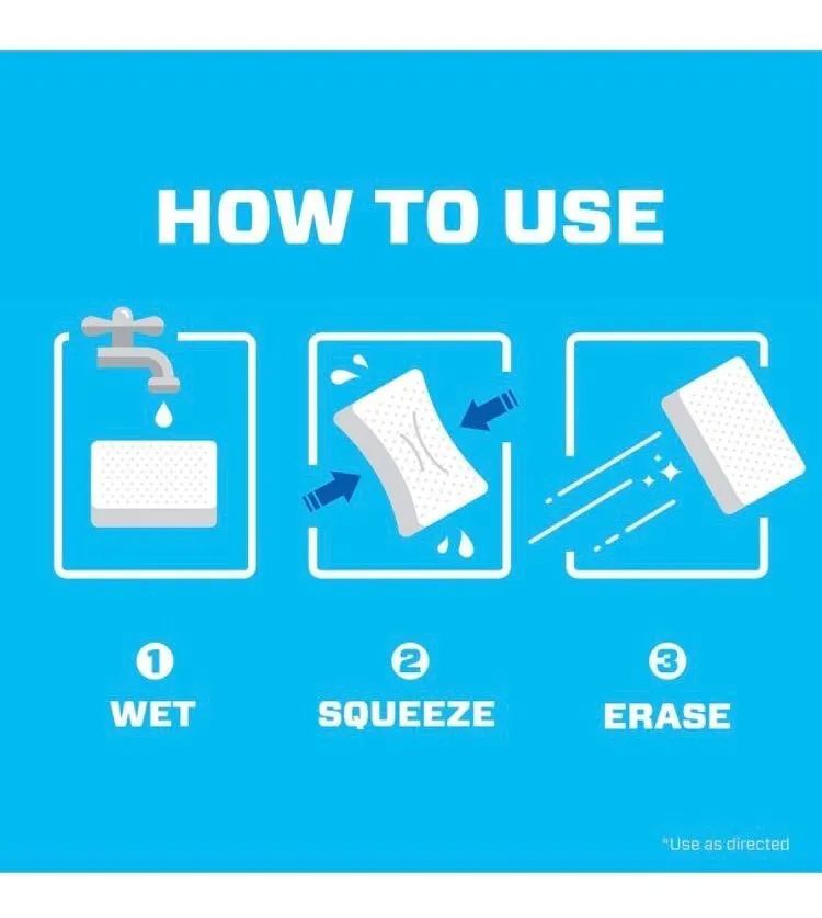 Set 2 Esponja Mágica Melamina Borrador Mágico Limpieza Hogar