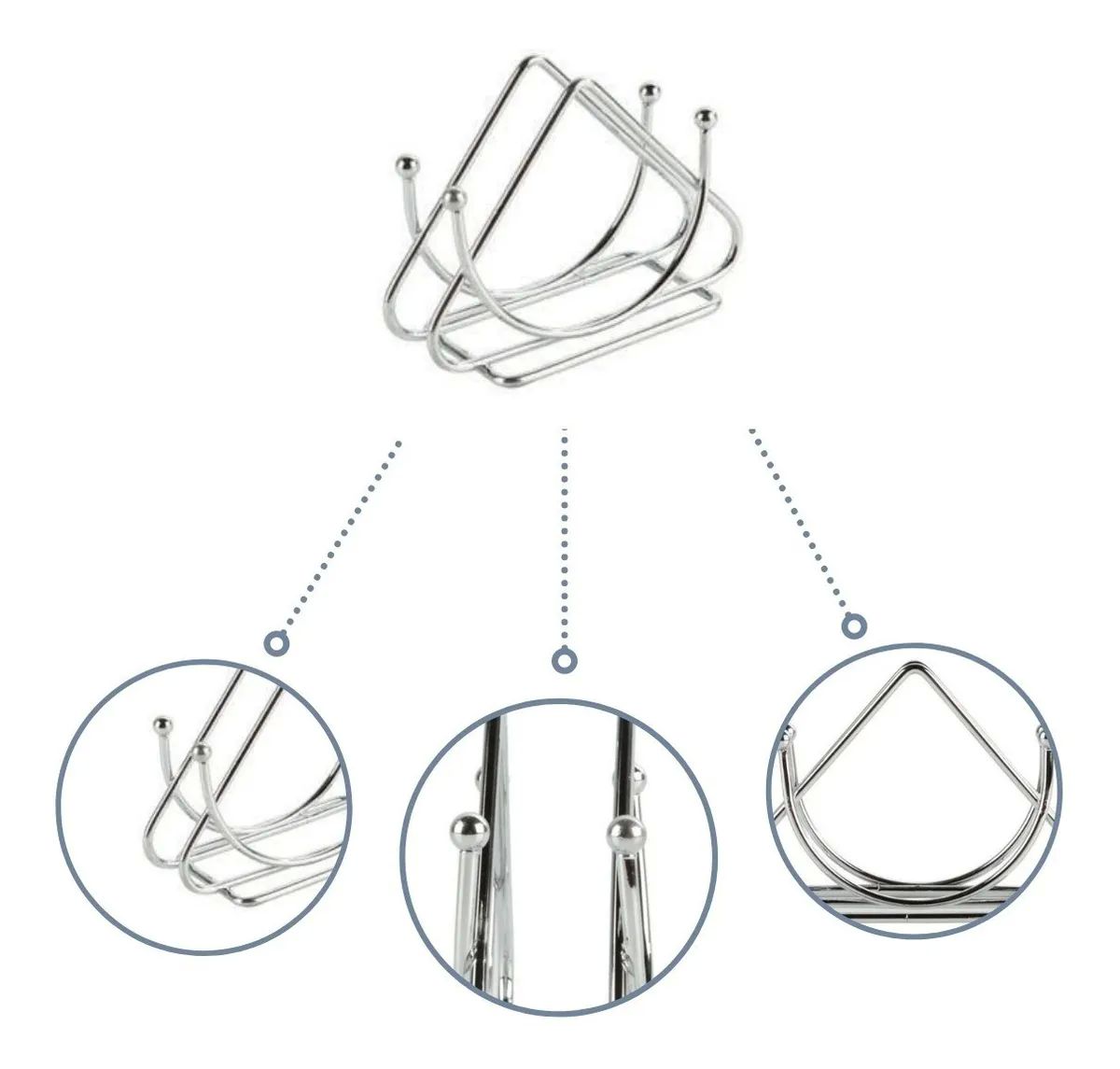 Servilletero Metálico Hierro Porta Servilletas Vintage Mesa