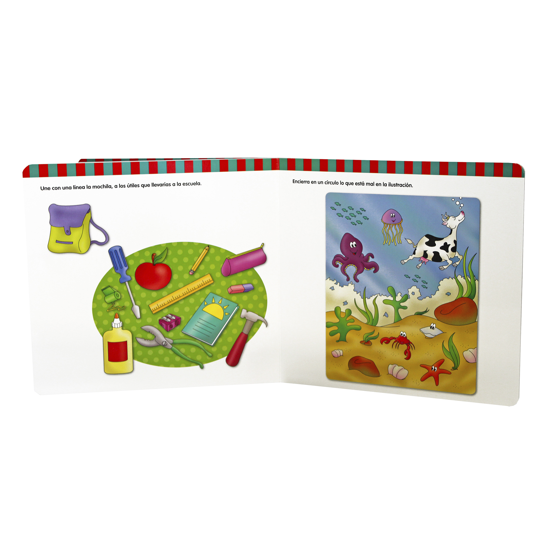 4 Libros Borrables, Formas, Lógica, Colores y Números, Incluye 4 Plumones