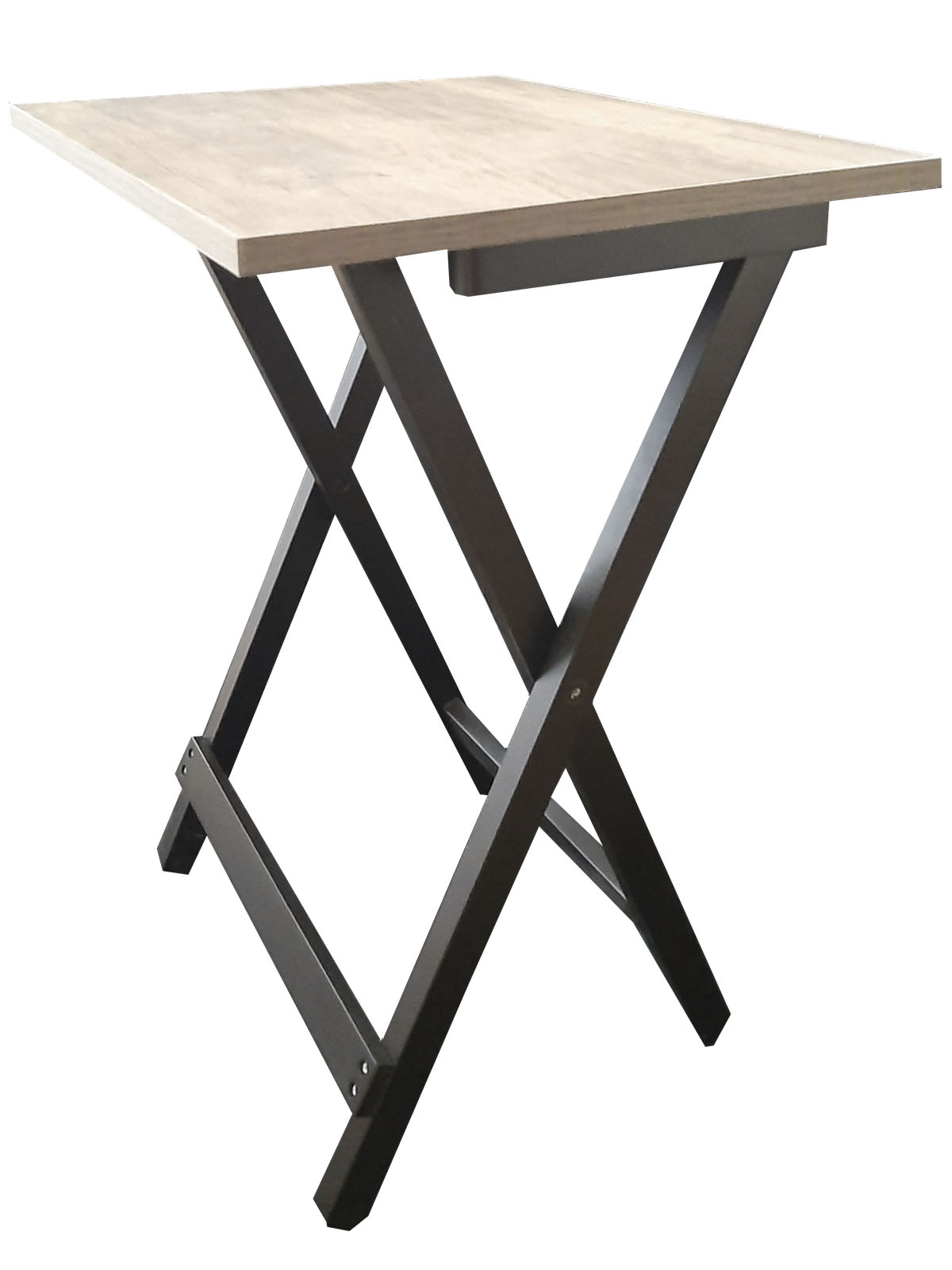 Mesa Plegable, cubierta de  Melamina Utility Hogare, Mesa Auxiliar chocolate Rustik 