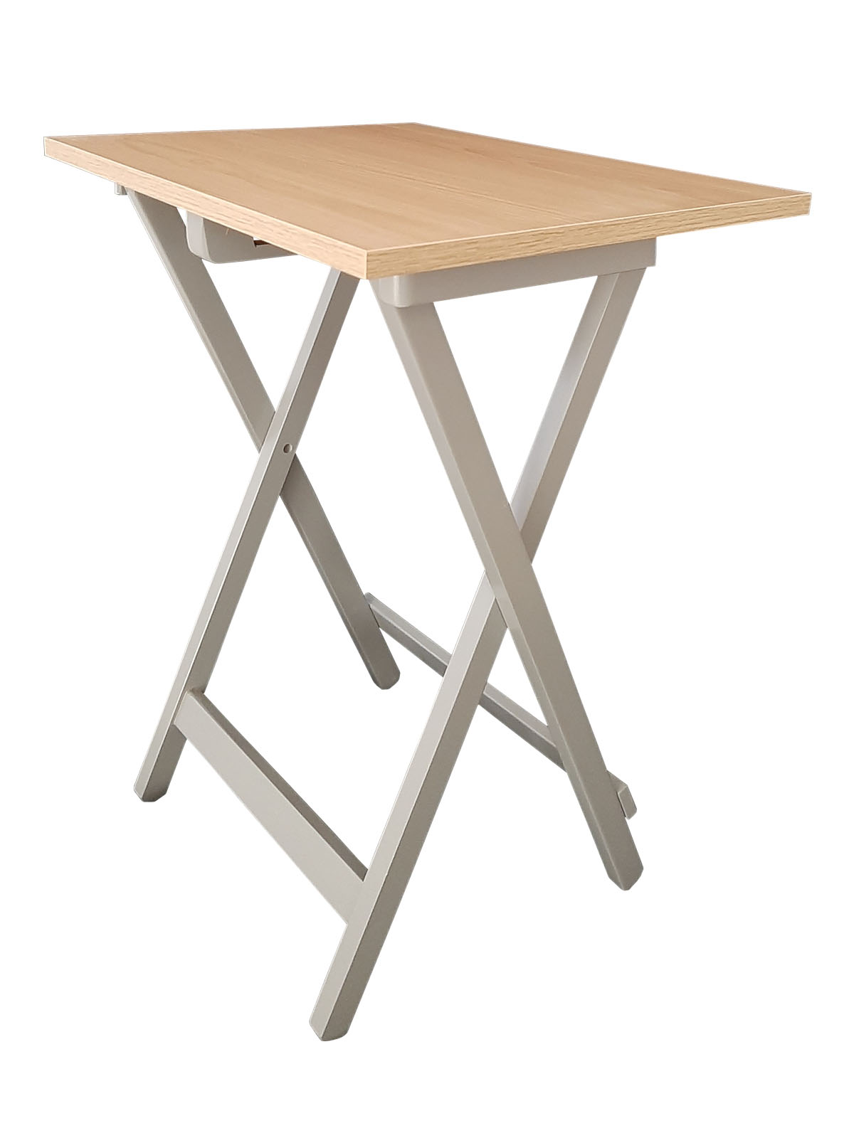 Mesa Plegable, cubierta de  Melamina Utility Hogare, Mesa Moderna Gris Roble 