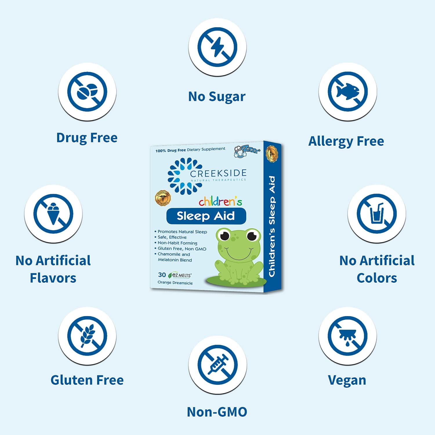 Melatonina Para Niños - Melatonina Ayuda a Dormir Mejor Niños Creekside Natural 30 Tabletas 