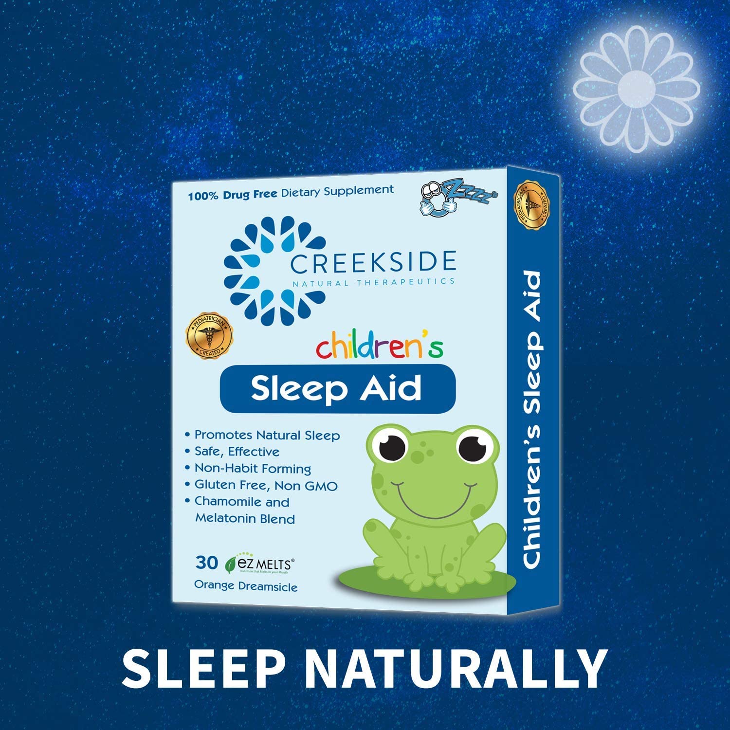 Melatonina Para Niños - Melatonina Ayuda a Dormir Mejor Niños Creekside Natural 30 Tabletas 