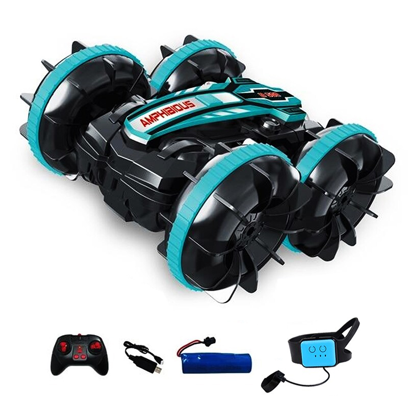 Carro De Control Remoto Coche Rc Stunt Reloj Sensor De Movimiento 360 Grados Todo Terreno