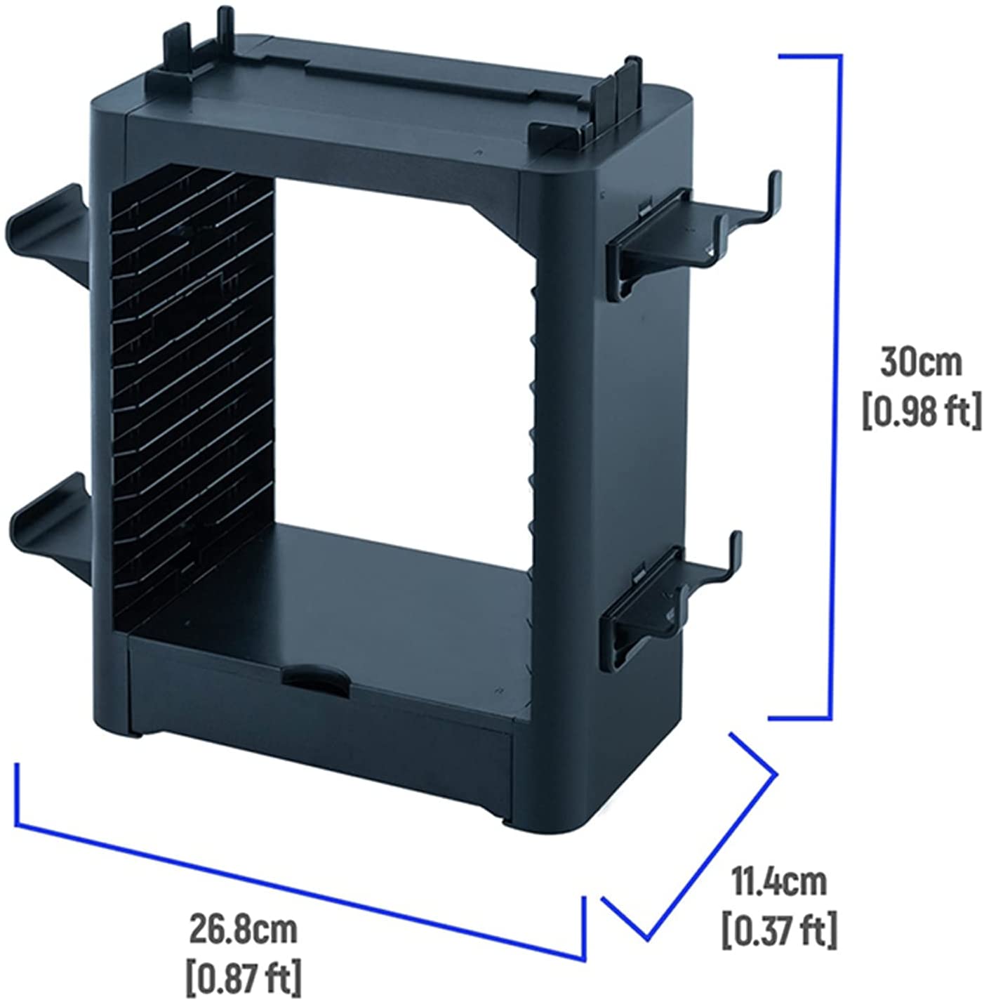 Torre de almacenamiento para Nintendo Switch. Estante apilable para estuches de videjuego y organizador de driver compatible con Nintendo Switch y accesorios