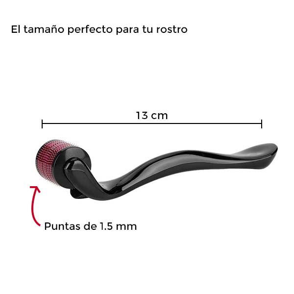 Rodillo Masajeador Facial - Dermaroller 4x4 Rodillo Con Micro Agujas Estimula Crecimiento De Cabello y Barba