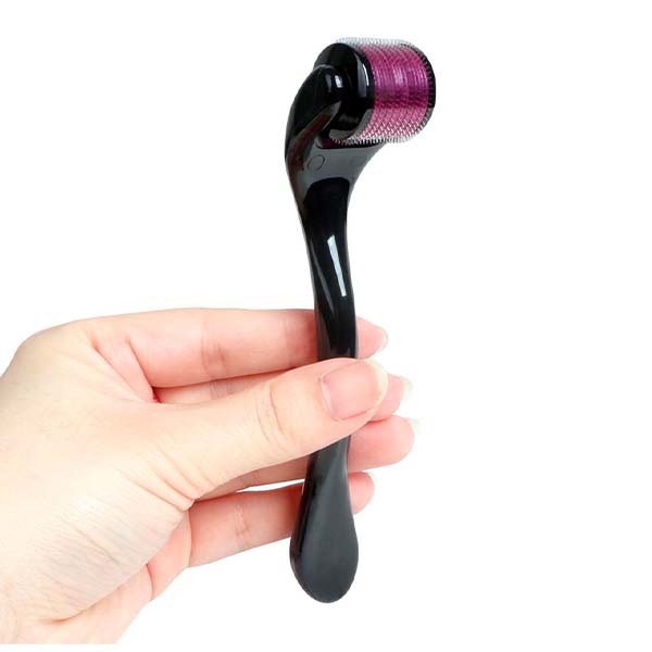 Rodillo Masajeador Facial - Dermaroller 4x4 Rodillo Con Micro Agujas Estimula Crecimiento De Cabello y Barba