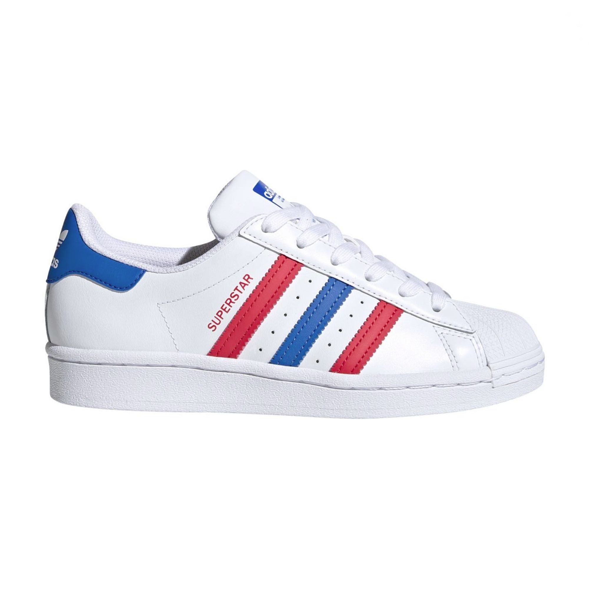 Tenis Adidas Superstar Classic Blanco Azul Rojo Origianles FW5851