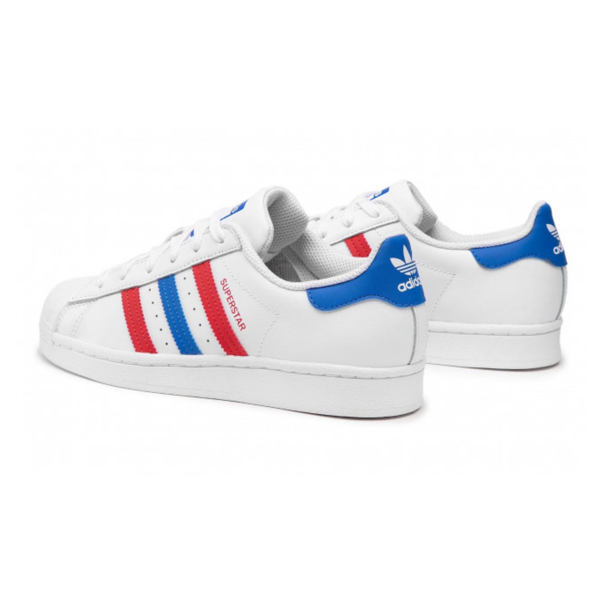 Tenis Adidas Superstar Classic Blanco Azul Rojo Origianles FW5851