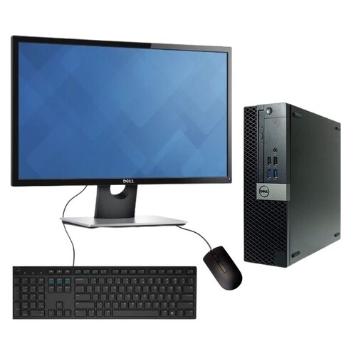 PC Dell Optiplex 7040 SFF- Core i5 6ta generación- 8GB RAM-1TB HDD-Monitor 19"-Windows 10 PRO- Equipo Clase B, Reacondicionado.
