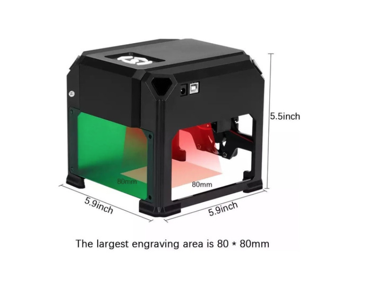 Máquina Grabadora Laser Portatil 3000mw 80mm