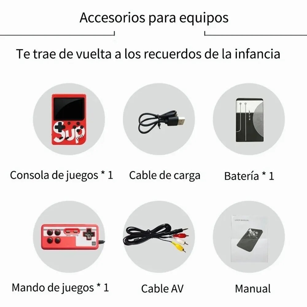 Consola De Videojuegos Retro Genérica Sup Plus 400 Juegos En 1