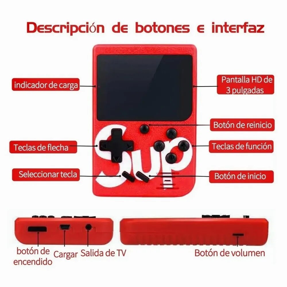 Consola De Videojuegos Retro Genérica Sup Plus 400 Juegos En 1