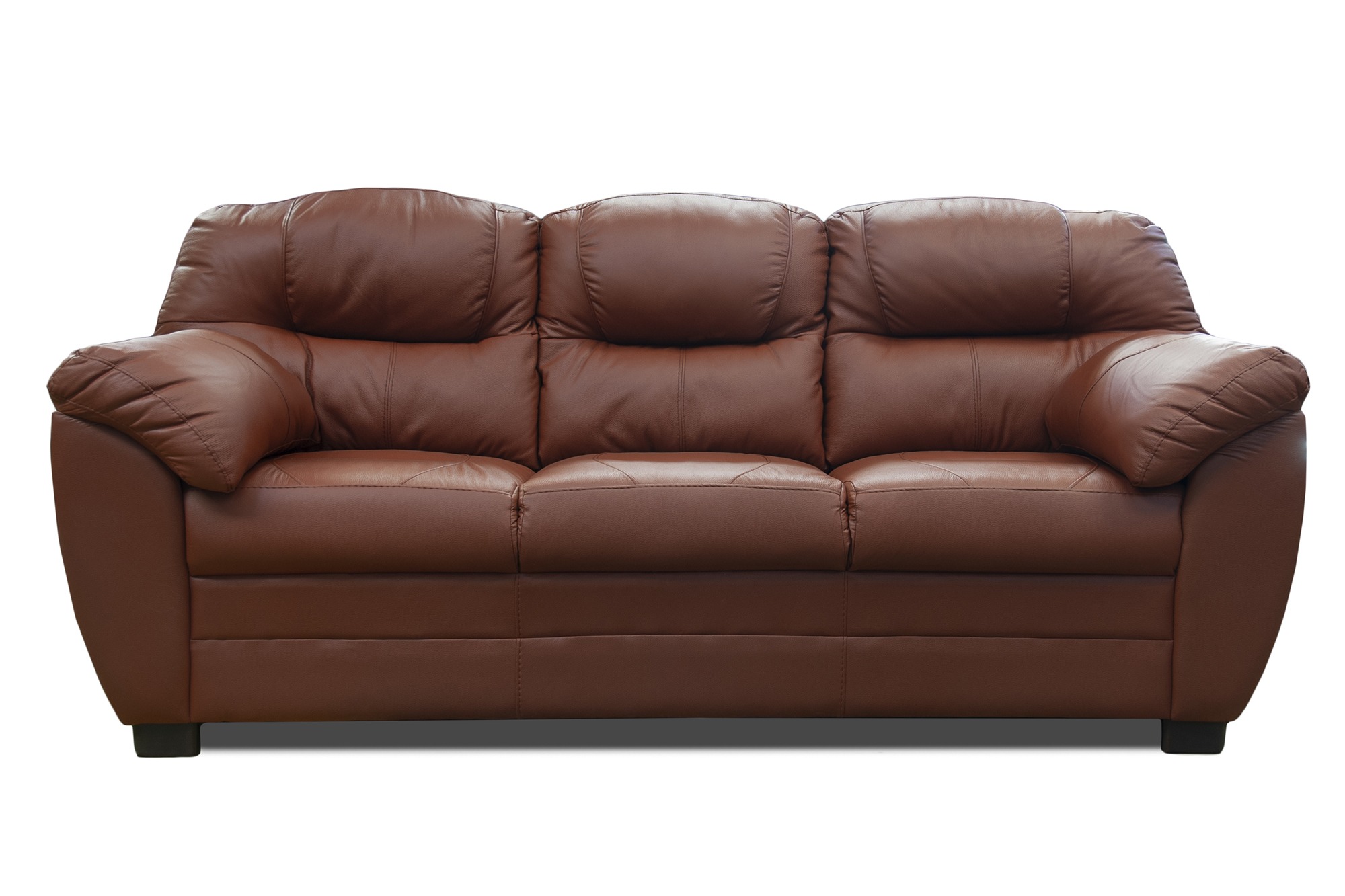 Sala de Piel Genuina Sofa Y Love Seat Toscana Color Terracota - ConfortoPiel