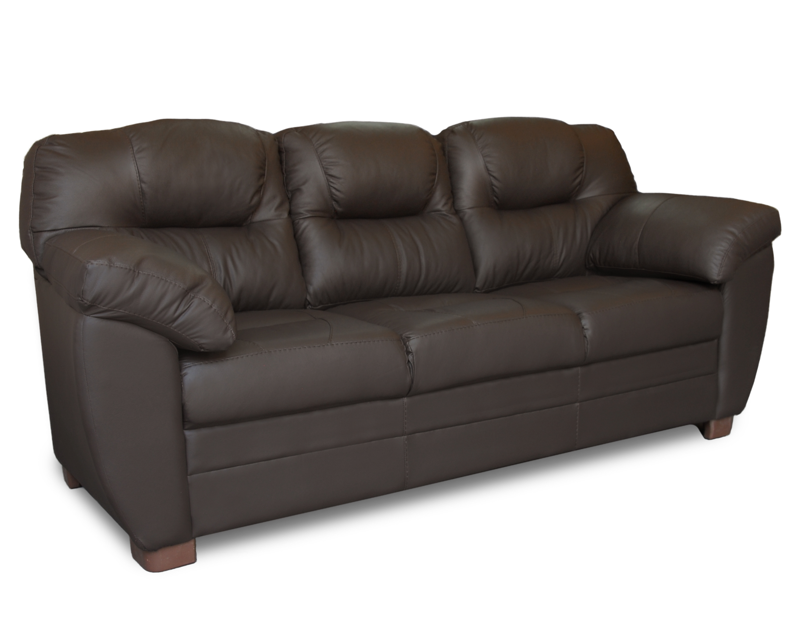 Sala de Piel Genuina Sofa Y Love Seat Toscana Color Chocolate - ConfortoPiel