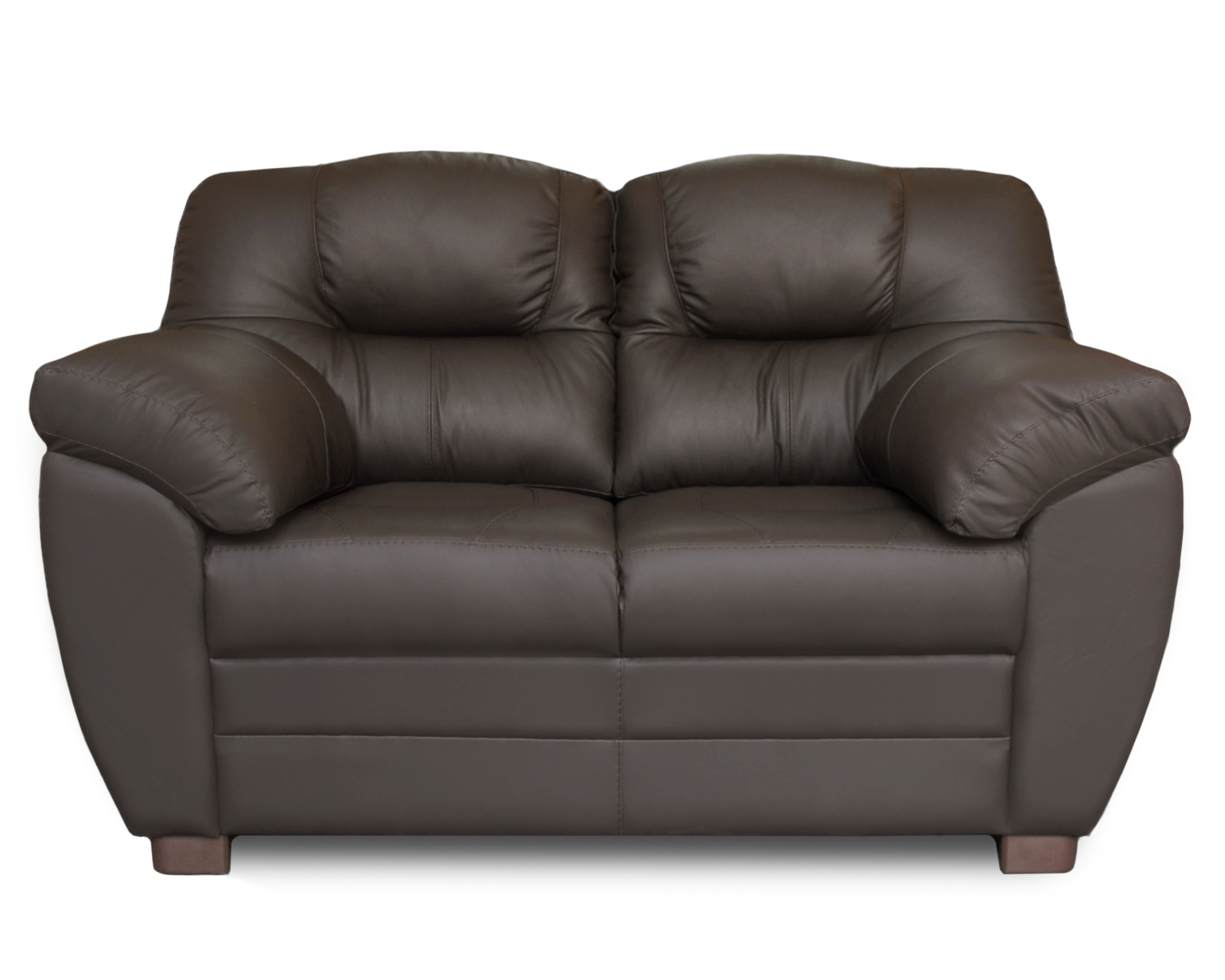 Sala de Piel Genuina Sofa Y Love Seat Toscana Color Chocolate - ConfortoPiel