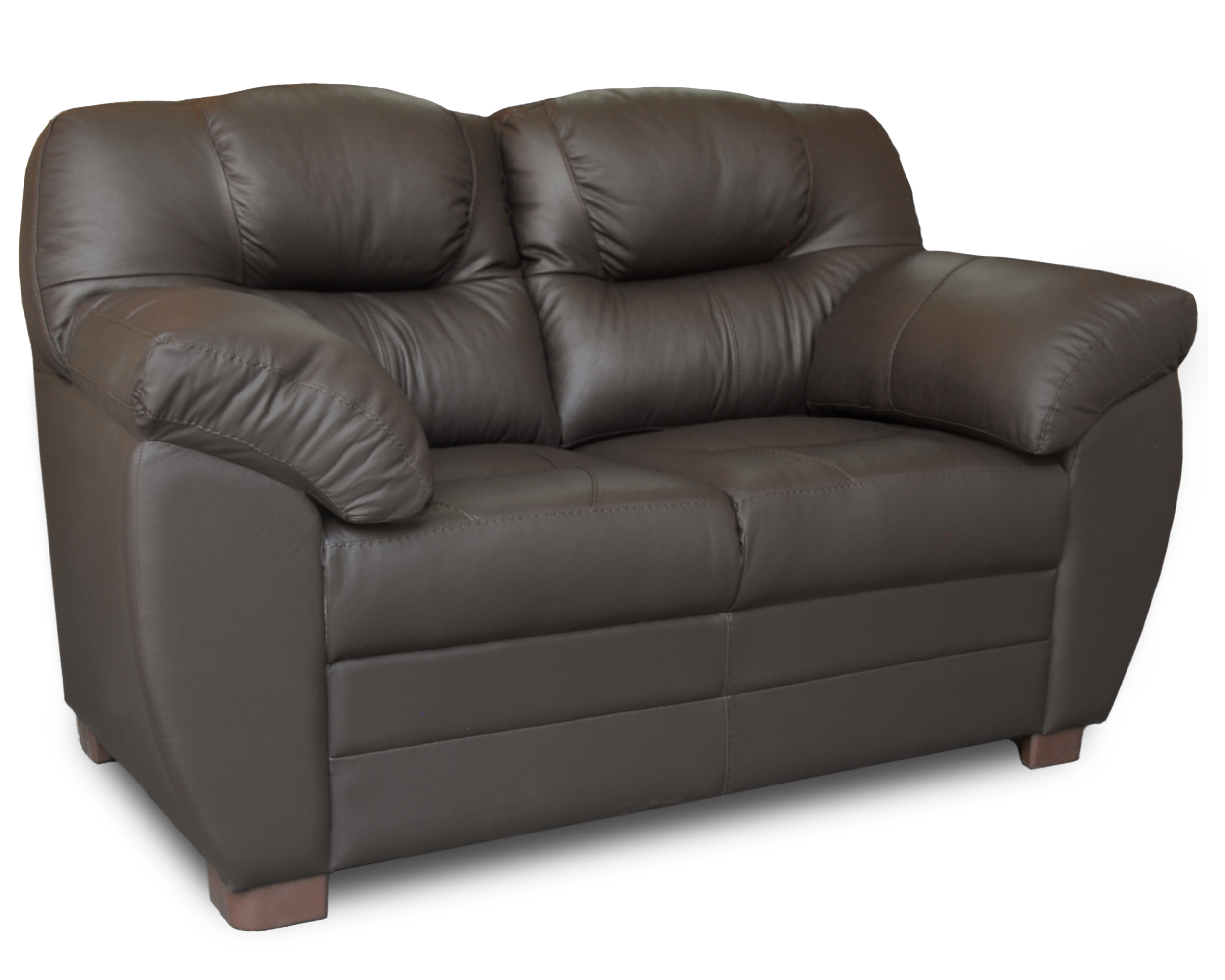 Sala de Piel Genuina Sofa Y Love Seat Toscana Color Chocolate - ConfortoPiel