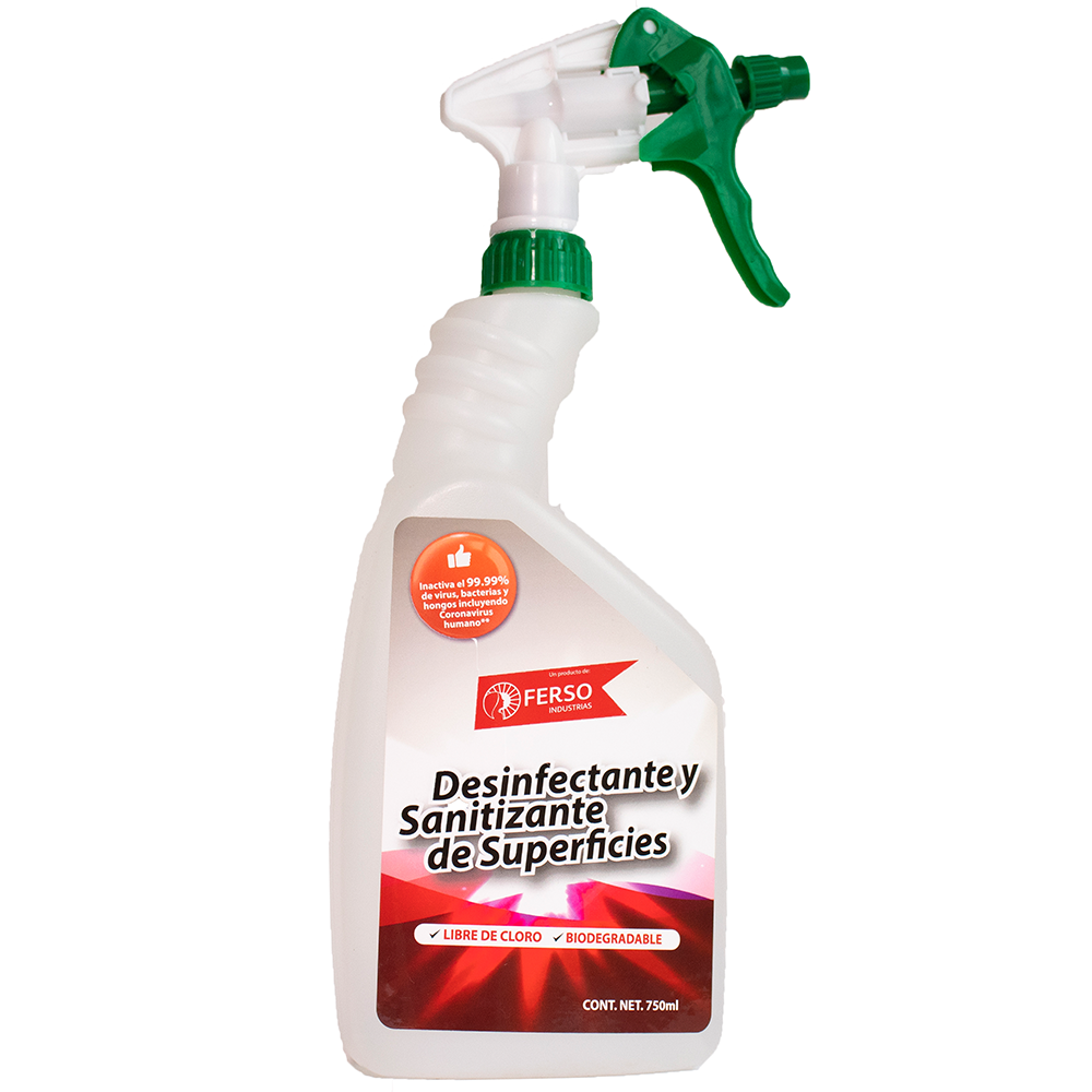 DESINFECTANTE DE SUPERFICIES SALES CUATERNARIAS SIN AROMA 750ml