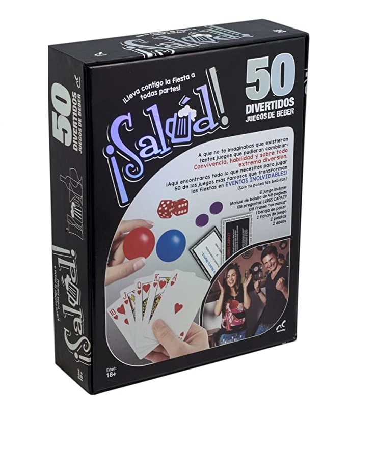 Juego de Mesa para Fiestas ¡Salud! 50 Juegos del Beber- Novelty -Arma la Fiesta 