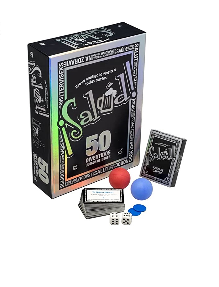 Juego de Mesa para Fiestas ¡Salud! 50 Juegos del Beber- Novelty -Arma la Fiesta 