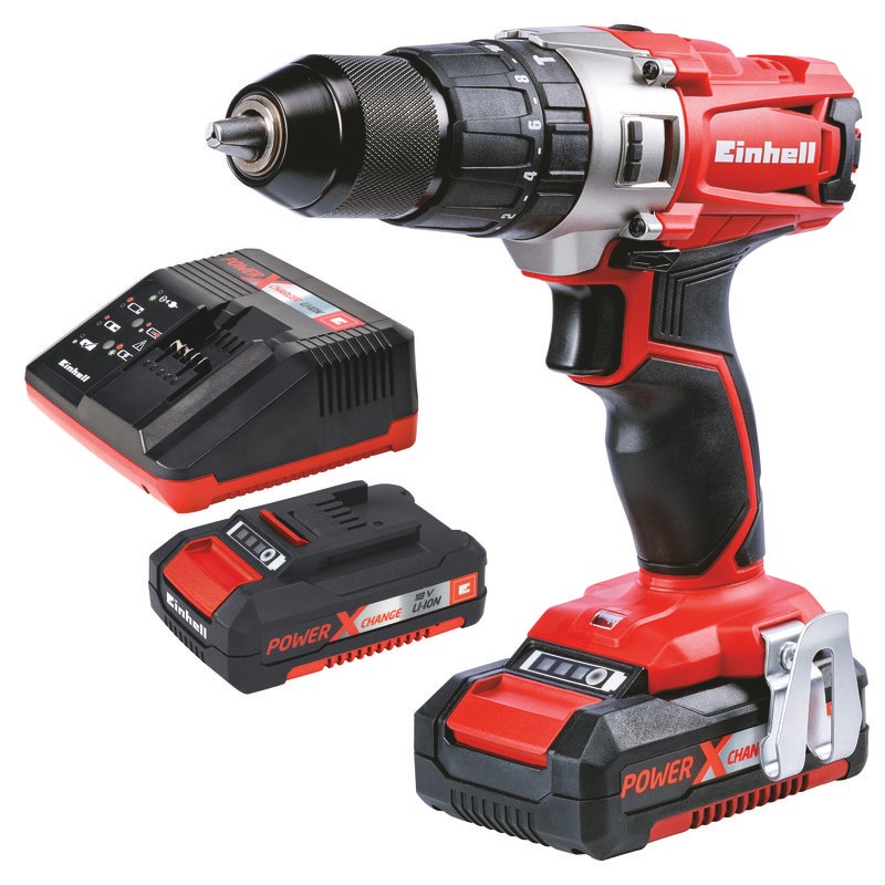 Taladro de Impacto Inalámbrico 18V 2 Baterías 2.0 Ah Einhell TE-CD 18-2 LI-I 2B Disa Home