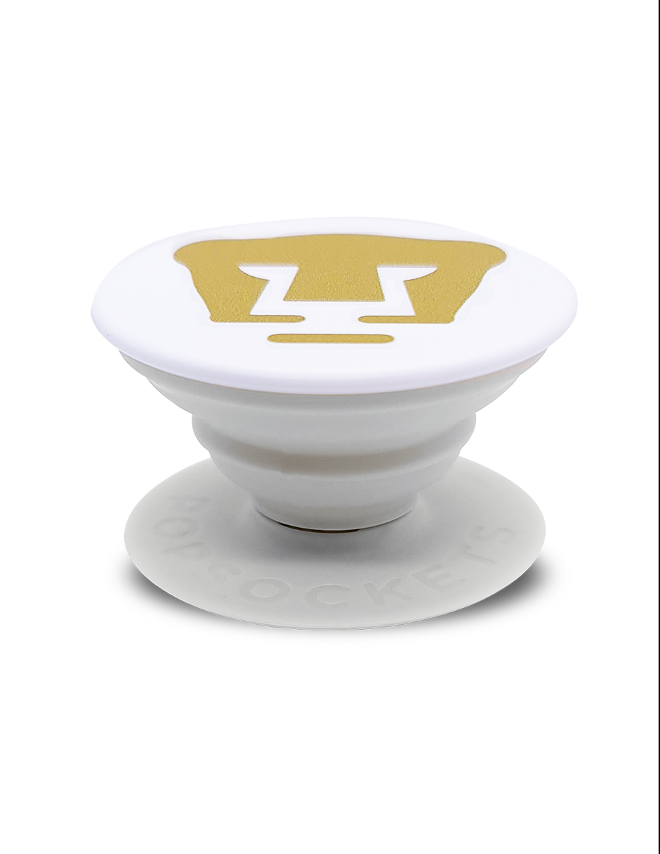 Soporte PopSocket Liga MX Pumas Base Blanca Escudo Blanco