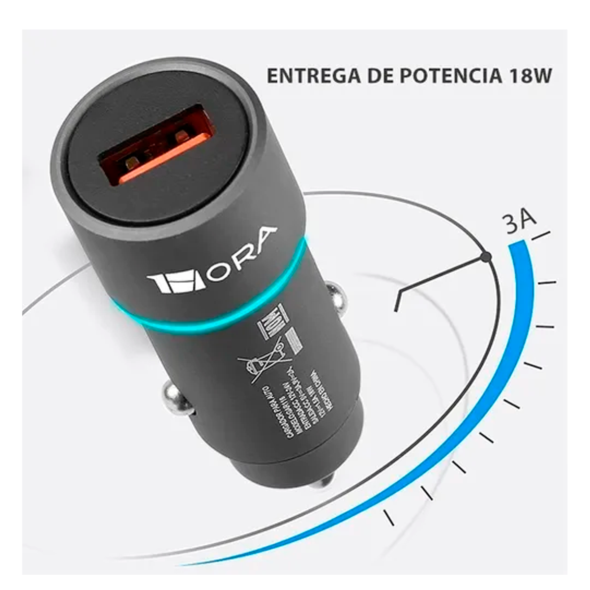 Turbo Cargador Para Auto Qc 3.0 Plug In 1hora Combo Cargador Para Automovil