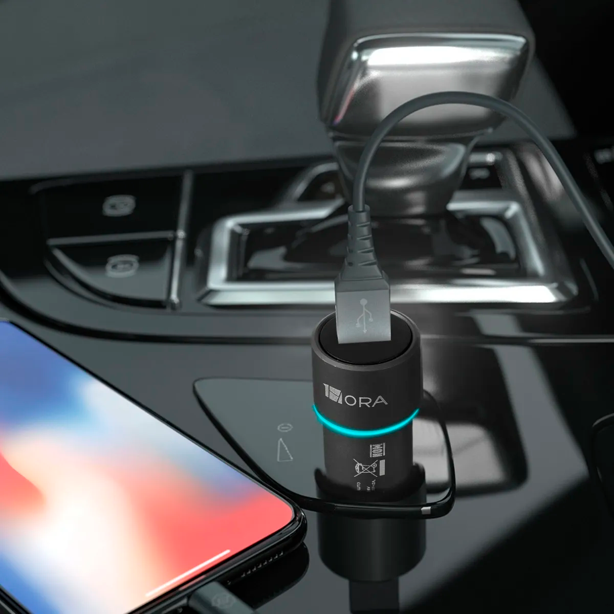 Turbo Cargador Para Auto Qc 3.0 Plug In 1hora Combo Cargador Para Automovil