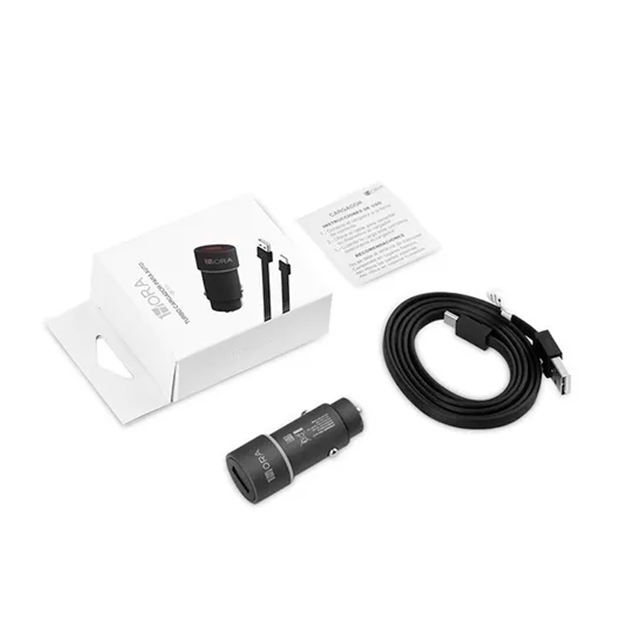 Turbo Cargador Para Auto Qc 3.0 Plug In 1hora Combo Cargador Para Automovil