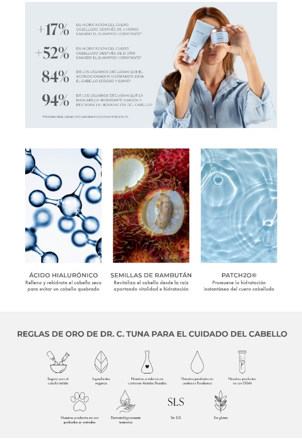 Acondicionador Hidratante by Farmasi Ácido Hialurónico Oliva Cabello Seco Dañado 