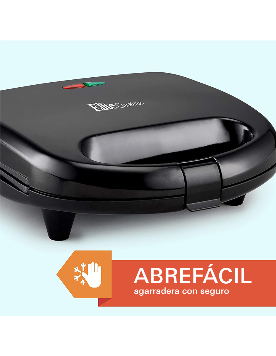Sandwichera Elite Gourmet ESM-2207 de dos piezas Negro