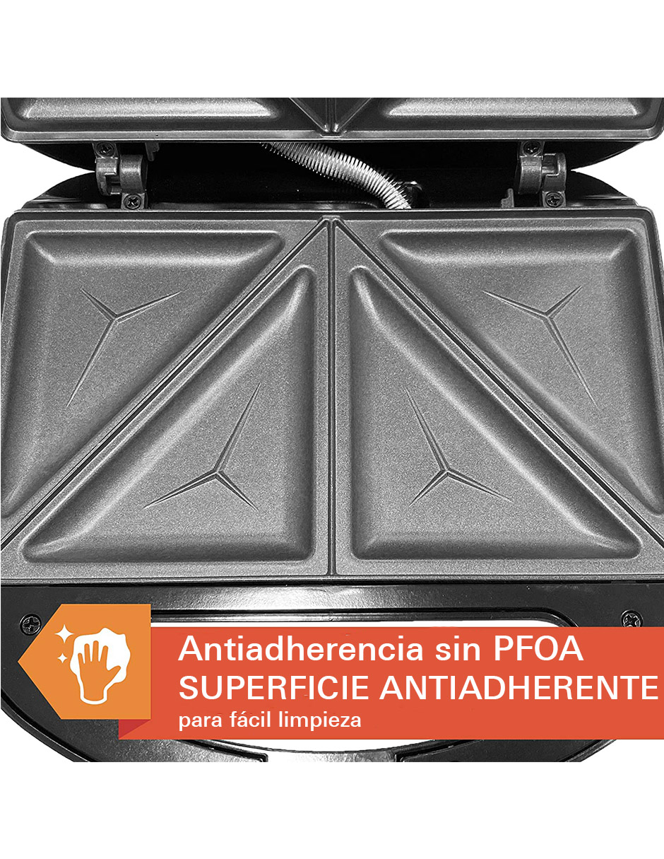 Sandwichera Elite Gourmet ESM-2207 de dos piezas Negro