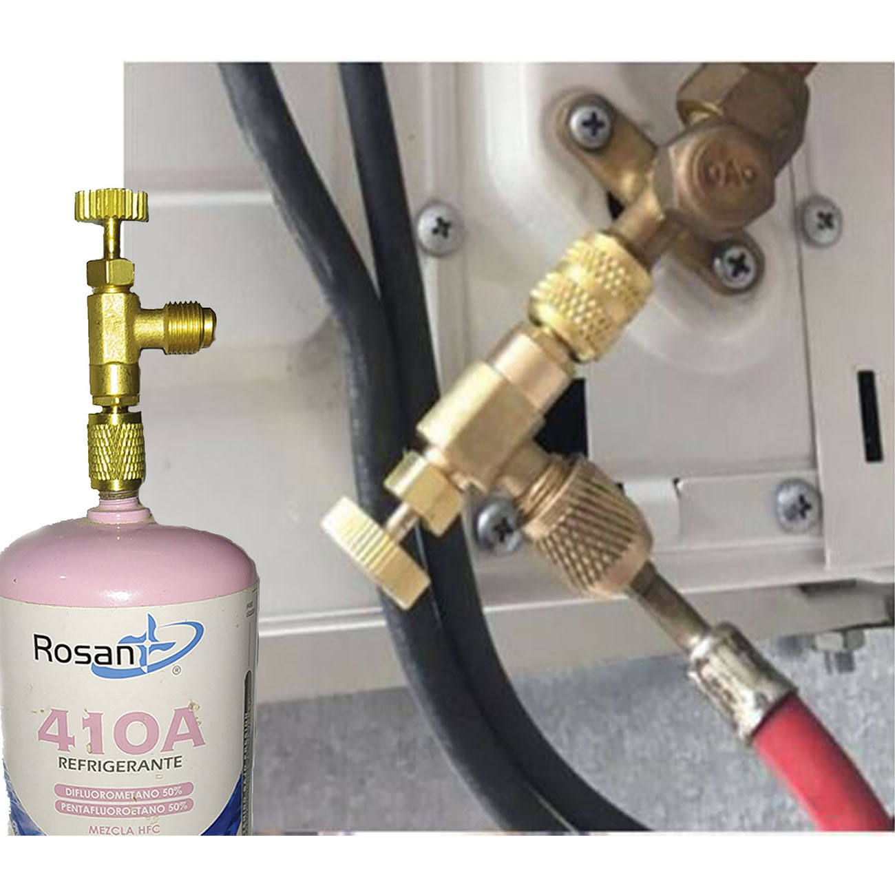 Válvulas para  R410 5/16 X 5 1/6 Y 1/4x5/16 Adaptador 2piezas