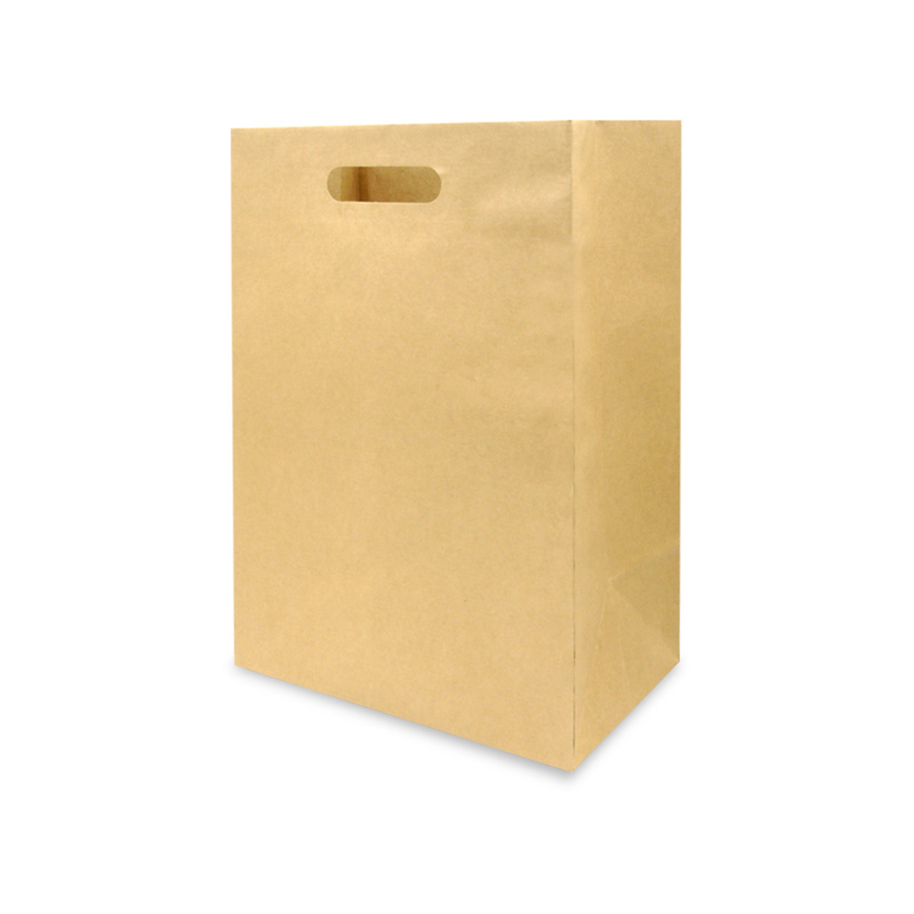 Bolsa de papel kraft grande troquelada 30 x 41 x 18 con 240 piezas