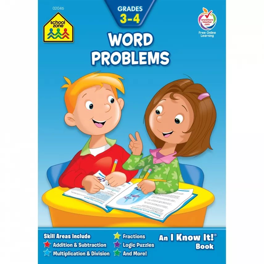 Cuaderno Word Problems Grades 3-4 Workbook