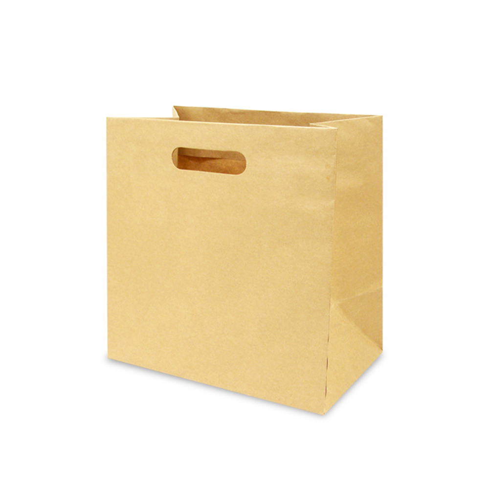 Bolsa de papel kraft Boutique mediana troquelada 30 x 30 x 18 con 240 piezas
